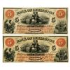 Image 1 : NC. Bank of Lexington, 1860, Issued Obsolete Banknote Pair.