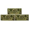 Image 1 : SC. Merchants' Bank of South Carolina, 1857 to 1859, Issued Banknote Trio.