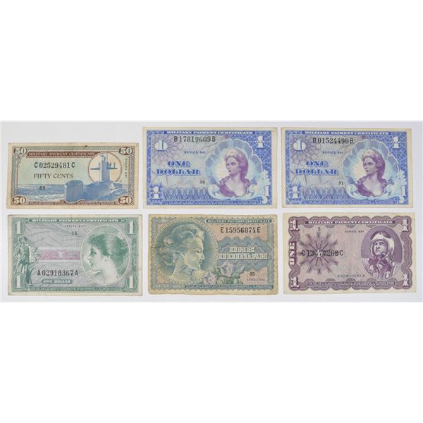 U.S. Military Payment Certificates, Series 651 to Series 692, Issued Banknote Assortment.