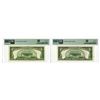 Image 2 : U.S., F.R.N., $5, Series 1934D and $5 Silver Certificate, Series 1953A, Issued Banknote Pair.
