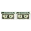 Image 1 : U.S., F.R.N., $20, Series of 1963A, Fr.# 2066-E*, Issued Star Note Pair.