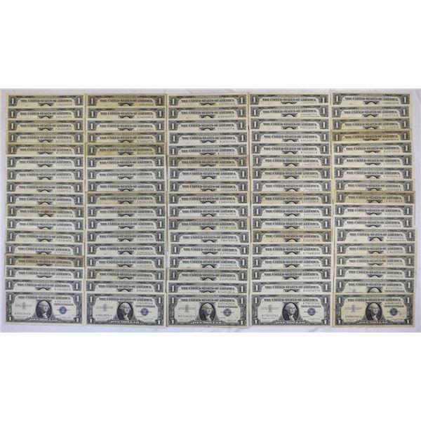 U.S., Silver Certificates, $1, Series 1957A, Issued Banknote Collection.