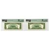 Image 2 : U.S. Silver Certificate, $5, Series 1953, Fr.# 1655, Sequential Issued Banknote Pair.