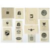 Image 1 : American Bank Note Co. Proof Vignette Assortment of Logo's, Seals, Arm, and Advertising Vignettes, N