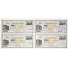 Image 1 : Dakota. First National Bank, 1886, Issued facsimile Revenue Imprinted Draft Quartet.