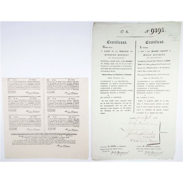 Netherlands. General Ledger of Public Debt of the Imperial Depreciation Commission 1836 I/U Bond Pay