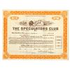 Image 1 : CO. Speculators Club Inc., 1936, I/U Stock Certificate.
