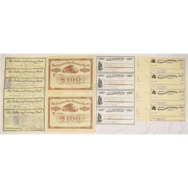 NV. Nevada Banking and Gold Exchange Documents, 1870s to 1890s