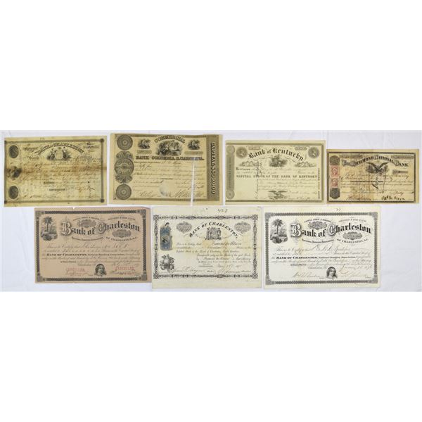 Southern State Banking Stock Certificate Collection, 1850s to 1870s