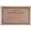 Image 1 : MA. Boston Opera Co. 1910 I/U Stock Certificate