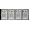 Image 1 : PA. Bell Telephone Company of Pennsylvania, 1941 High Denomination Specimen Bond Quartet.