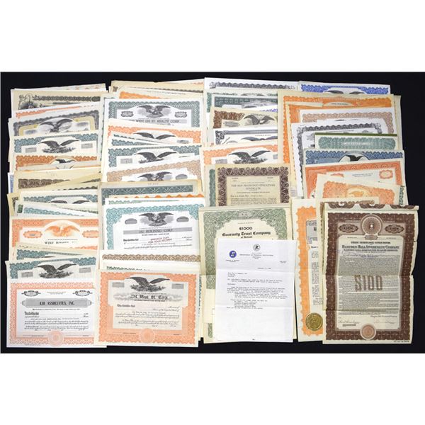 Real Estate, Building, and Investment Company Stocks and Bonds, ca.1920s to 1960s