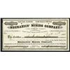 Image 1 : CA. Mechanics' Mining Co., 1876 I/U Stock Certificate, Located at "Sutter Creek"