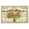 Image 1 : CO. Buena Gold Mining Co., 1881, I/U Stock Certificate.