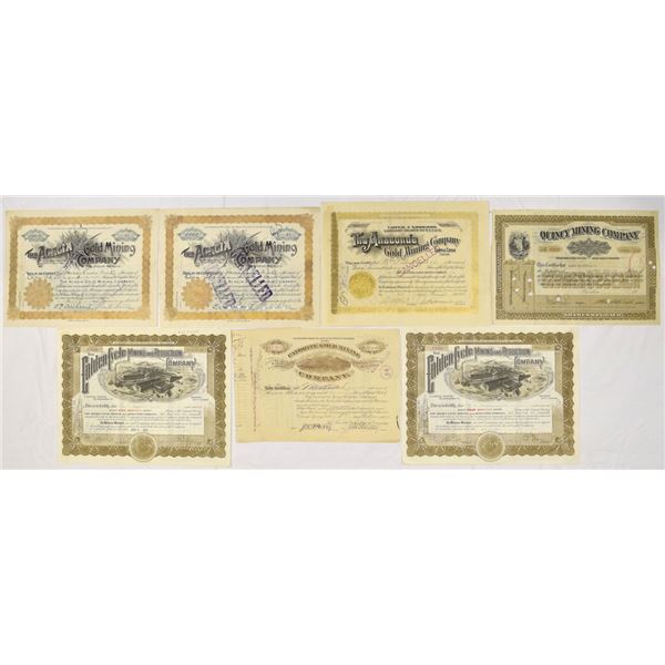 Colorado, Michigan & West Virginia Mining Stock Certificate collection, 1896 to 1917.