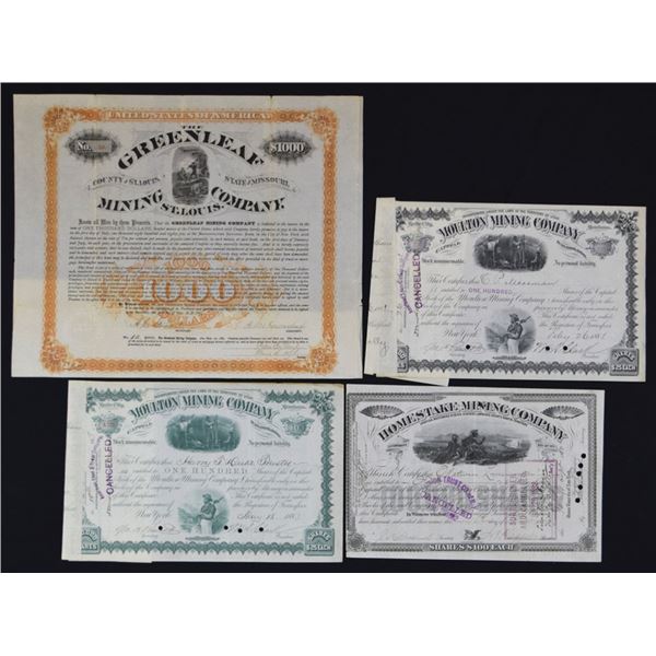 Early Western Mining, 1875 to 1883, Issued Stocks and Bonds.