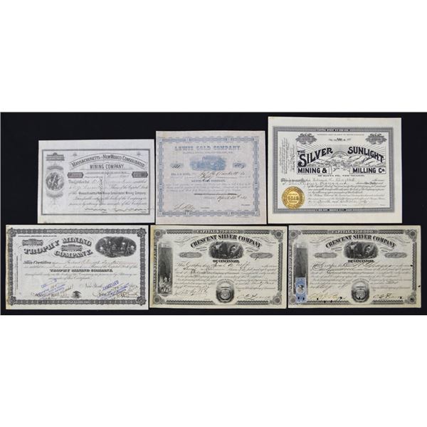 Western States Mining Assortment, 1851 to 1892.