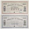 Image 1 : Montana Territory. Territory of Montana, 1868, I/C Coupon Bond Pair.