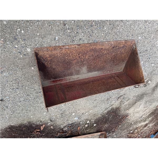 Bucket attachment measures 53" attachment inside 33.5