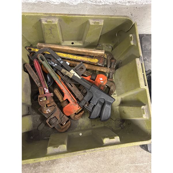 pipe, wrenches, etc., and other tools
