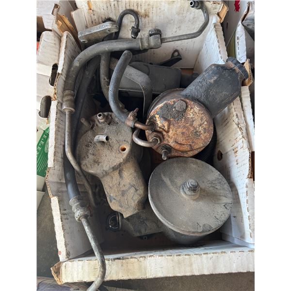 power steering pump assembly and related hoses