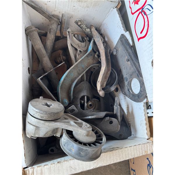 automotive parts, primarily various brackets and at least one belt tensioner assembly.