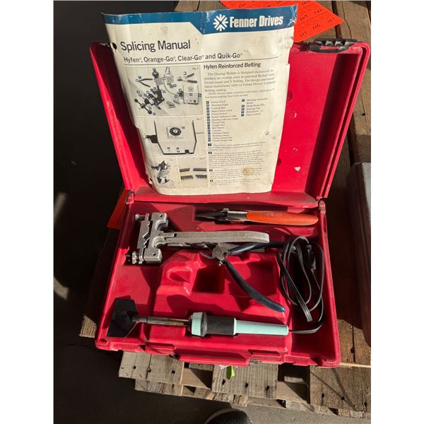 Fenner Drives overlap welder kit used for splicing industrial V-belts