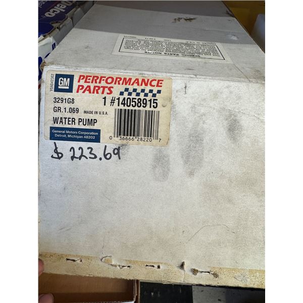 GM performance parts water pump number 14058915