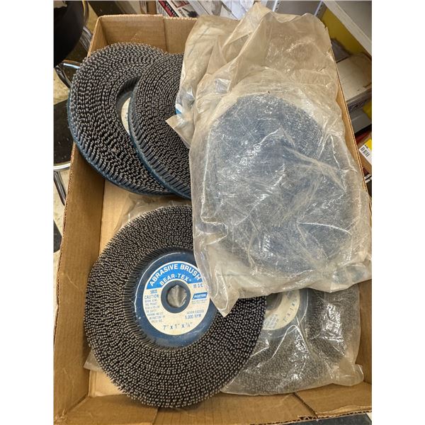 Abrasive brushes 7" x 1" x 7/8 of an inch