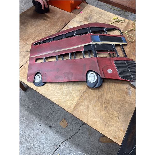 Bus metal art