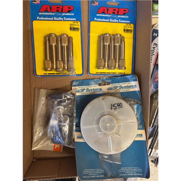 Speedway, drum brake axle wheel, stud kits, sprayer item, and trimmer strap