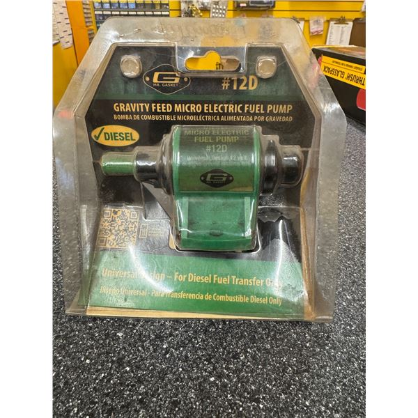 Gravity feed micro electric fuel pump