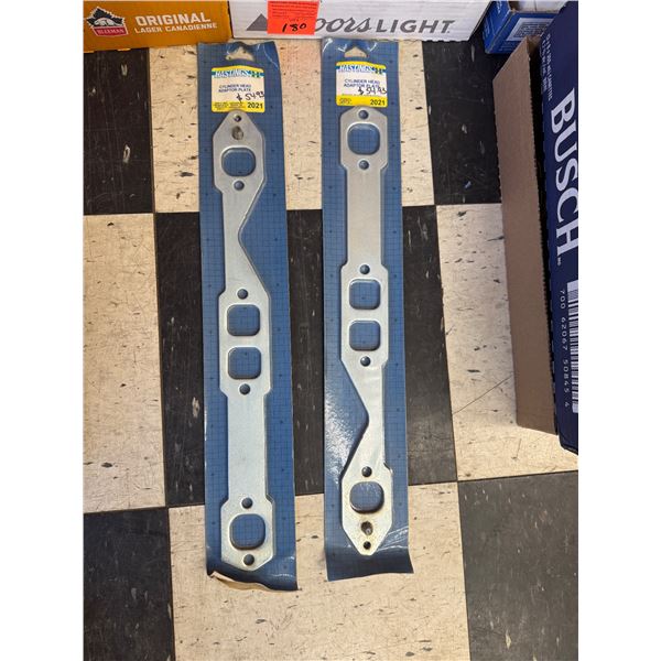 Cylinder head, adapter plates