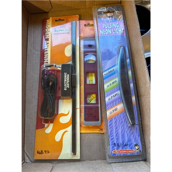 Electronic antenna, level and pulsing, neon light