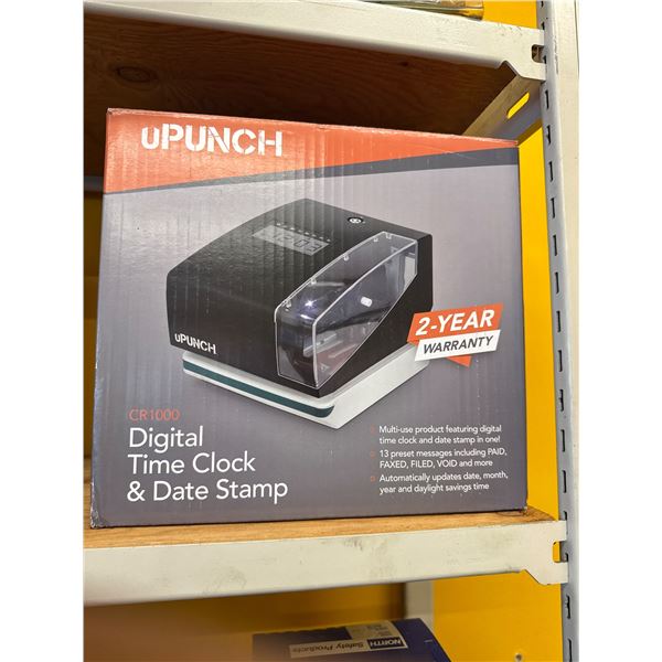UPUNCHCR 1000 digital time clock and date stamp