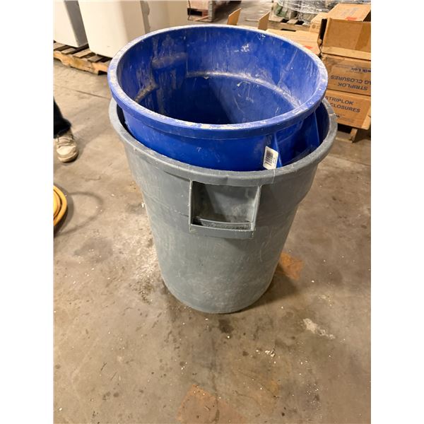 Two garbage cans