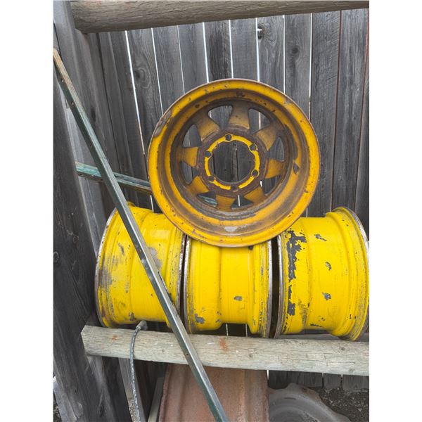  John Deere Rims yellow set a four