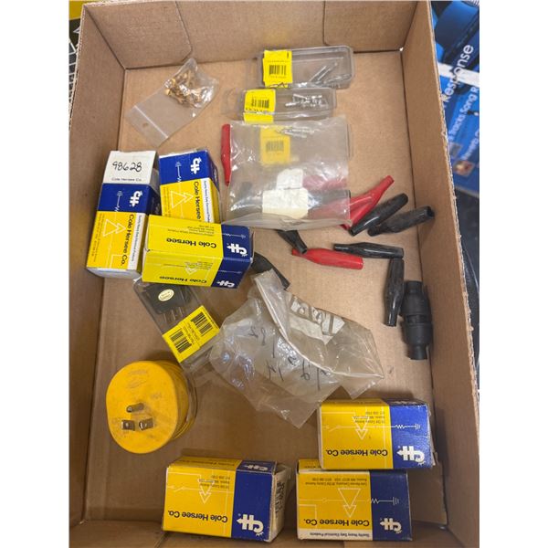 Relay items, alligator clips and other items