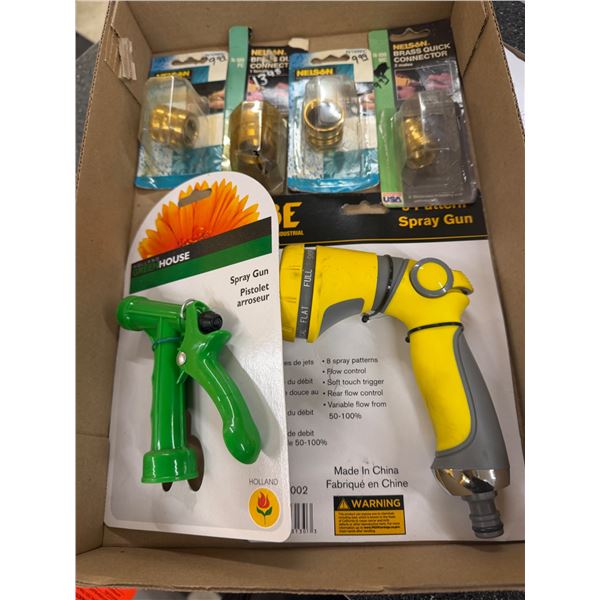 spray nozzles, and brass Kwik connectors