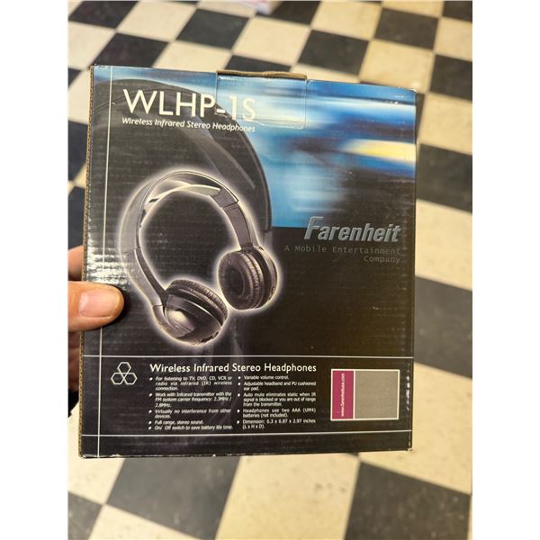 Fahrenheit wireless infrared stereo headphones, WLHP – 1S