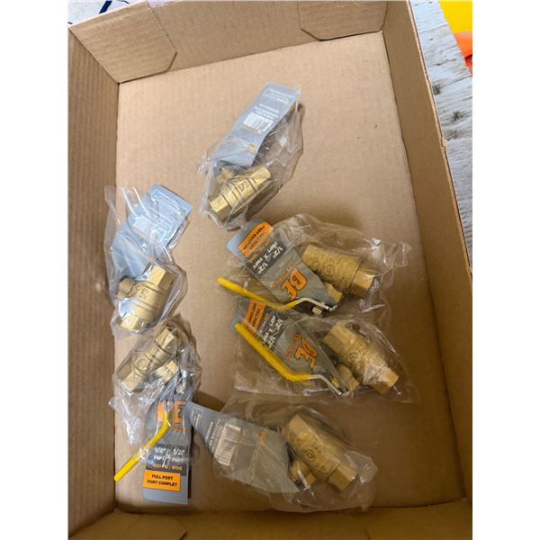 Half inch brass valves