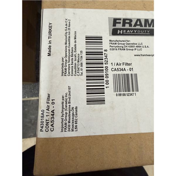 FRAM heavy duty air filter CA534A – 01