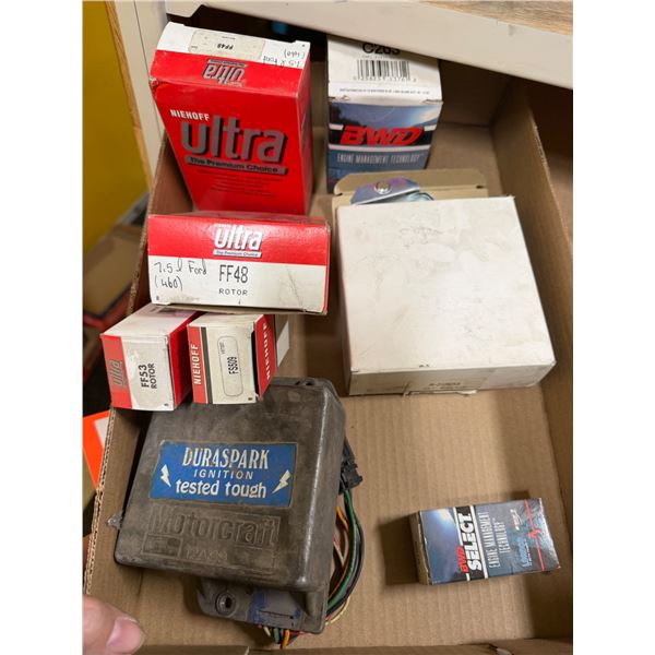 Rotors and distributor caps and regulator