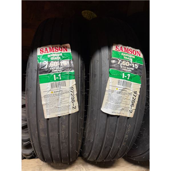 SAMSON Harrow track 7.60–15 eight ply rating tires  (2)