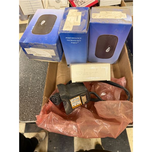 Back up alarm, mirror items, and other