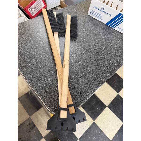 Three snow brush's