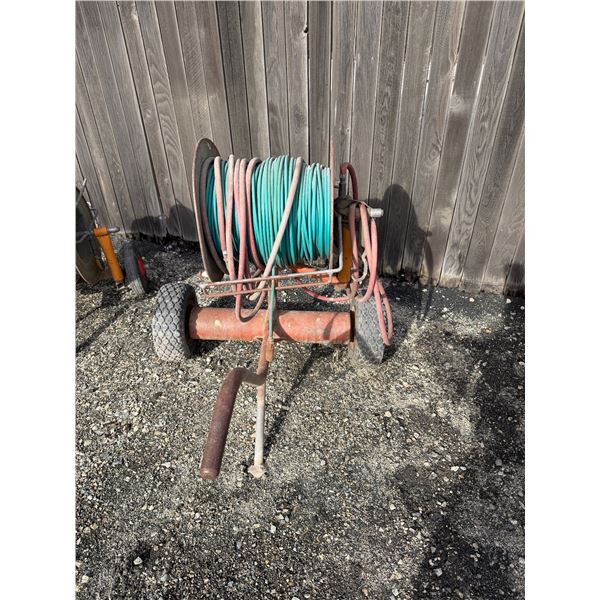 100' hose reel on wheels