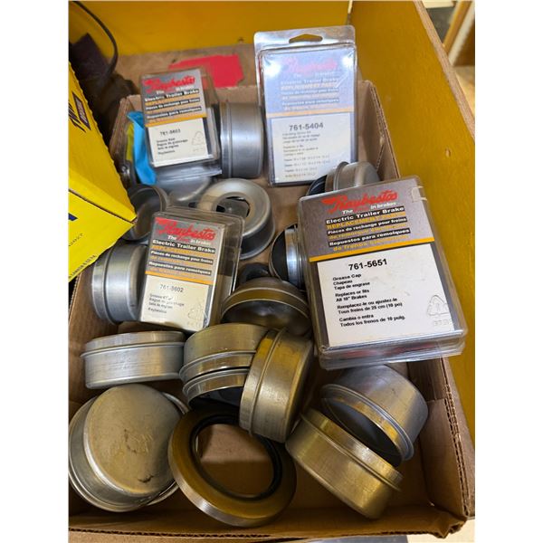 Electric trailer brake replacement parts and grease caps