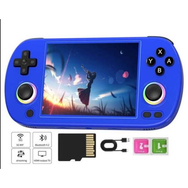 Anbernic RG40XX H Handheld Gaming Console with Blue Finish