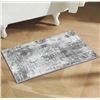 Image 1 : Modern Abstract Area Rug, 2’x3′, Grey, Machine Washable